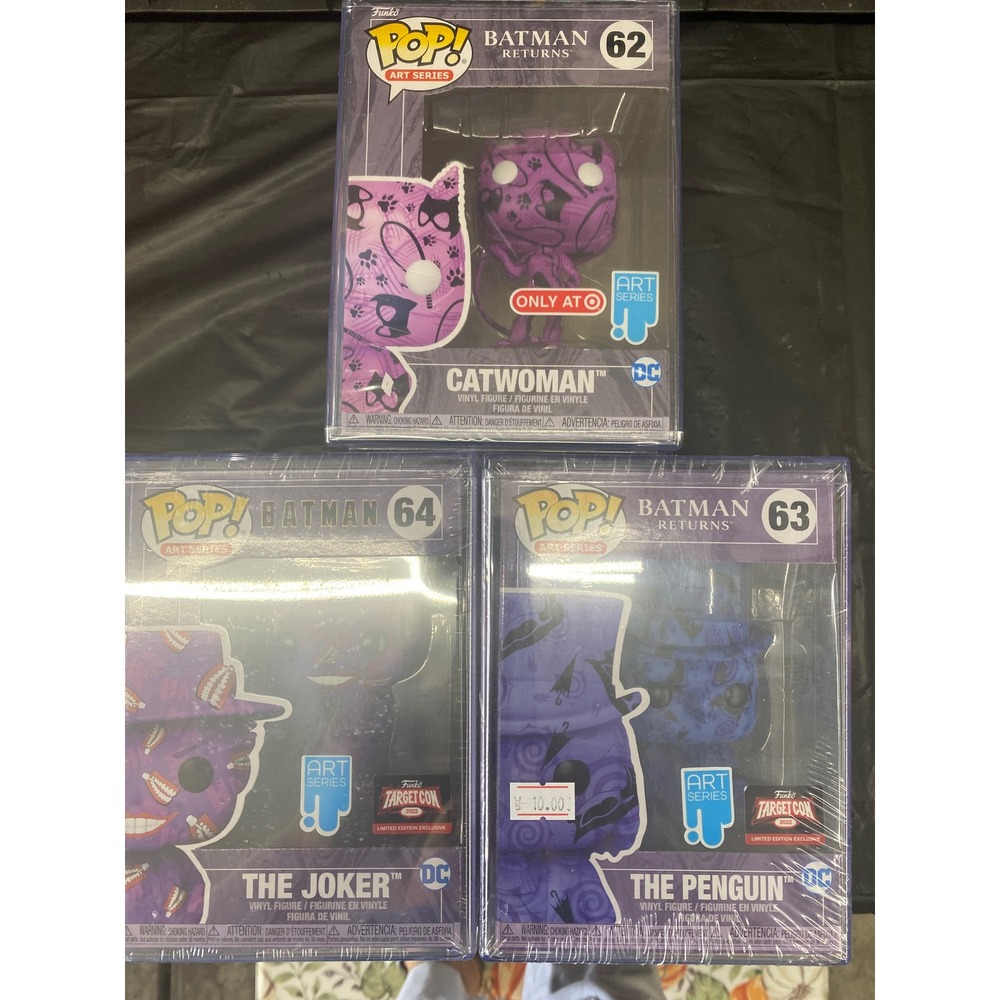 Funko Pop Art Series Batman Returns Catwoman 62 Penguin 63 Joker 64 Target Set